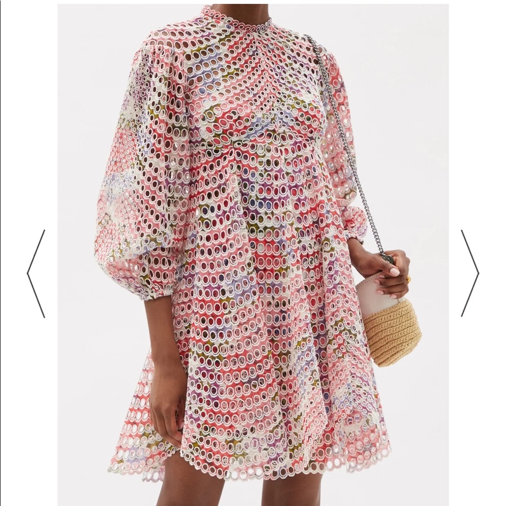 Zimmerman Poppy Eyelet Mini Dress